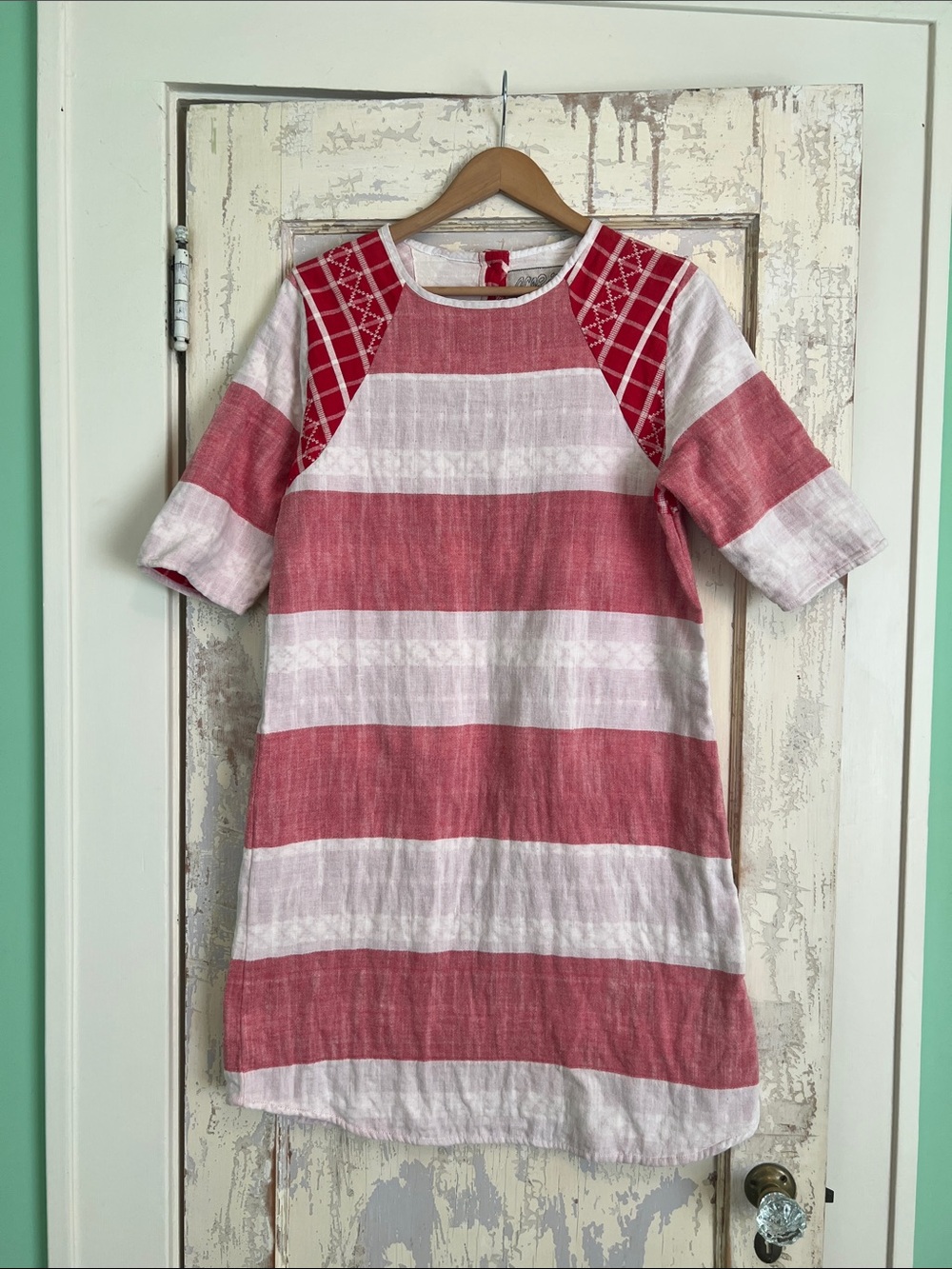 Ace & Jig Sheath Dress in “Playtop” textile with “Gridlock” textile accents